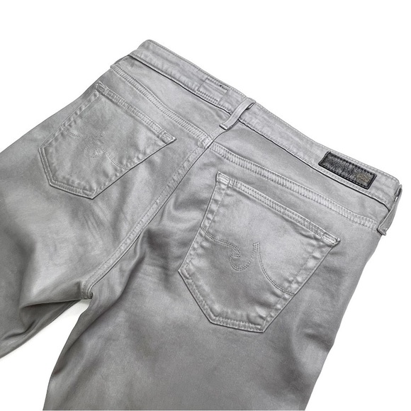 AG Adriano Goldschmied The Legging Ankle Super Skinny Size 27R Gray Leatherette - Picture 6 of 13